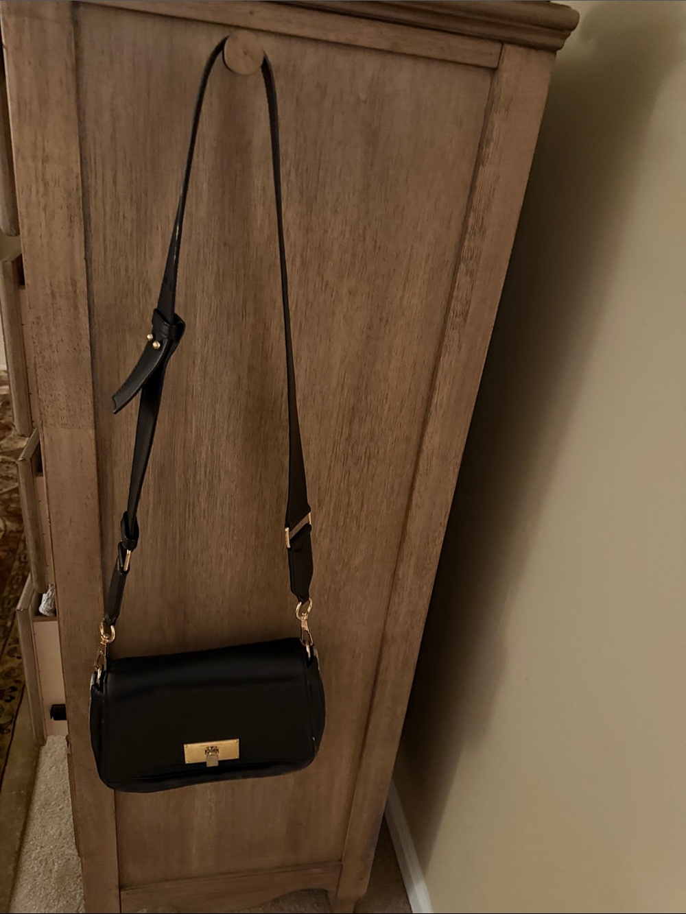 Marc Jacobs Black Crossbody with Gold-Tone Hardware